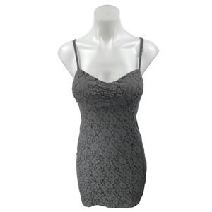 American Eagle Outfitters Gray Lace Sleeveless Cami Camisole Mini Tank Dress 4